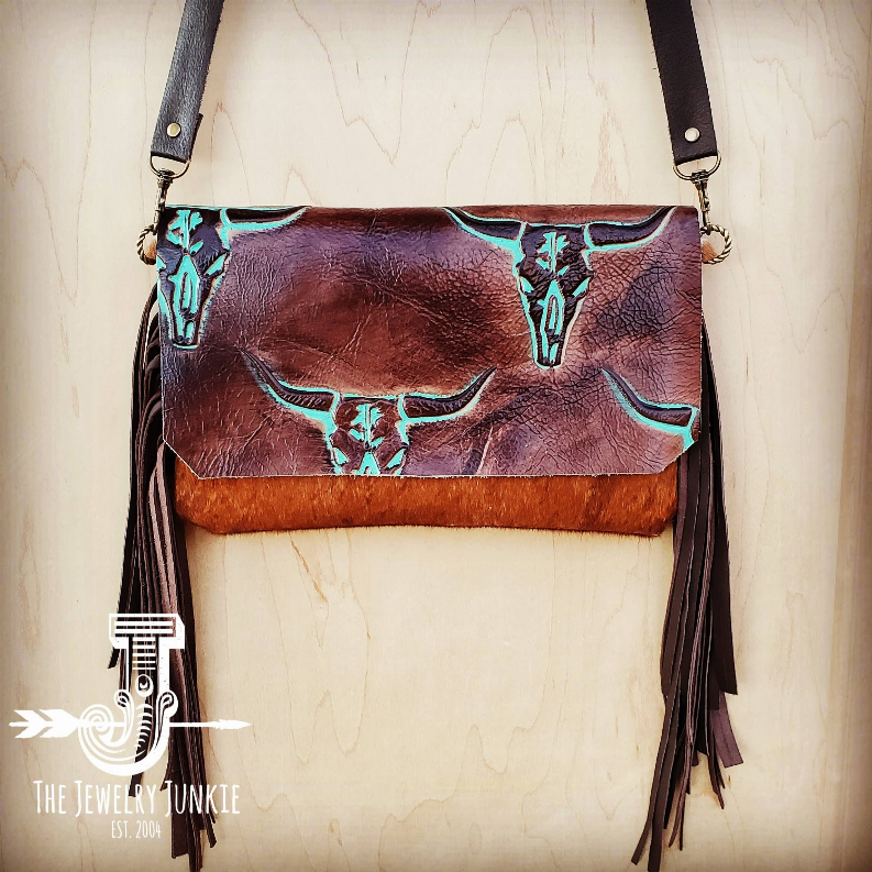 Hair on Hide Handbag with Flap