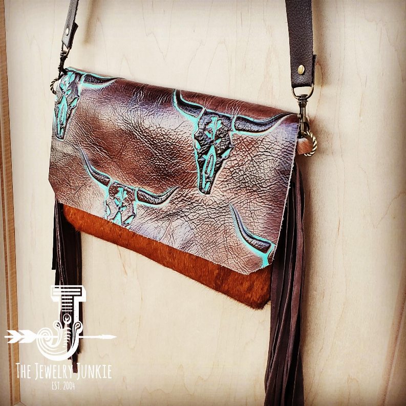 Hair on Hide Handbag with Flap