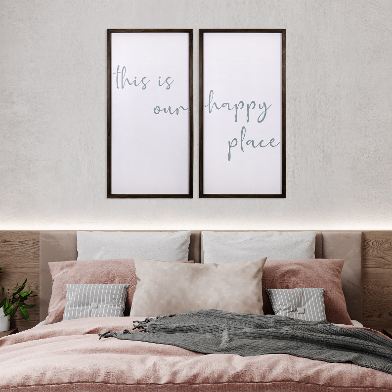 This is Our Happy Place Set of 2 Framed Wall Art