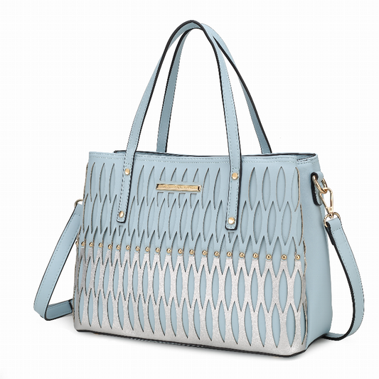Quinn Triple Compartment Color Block Tote