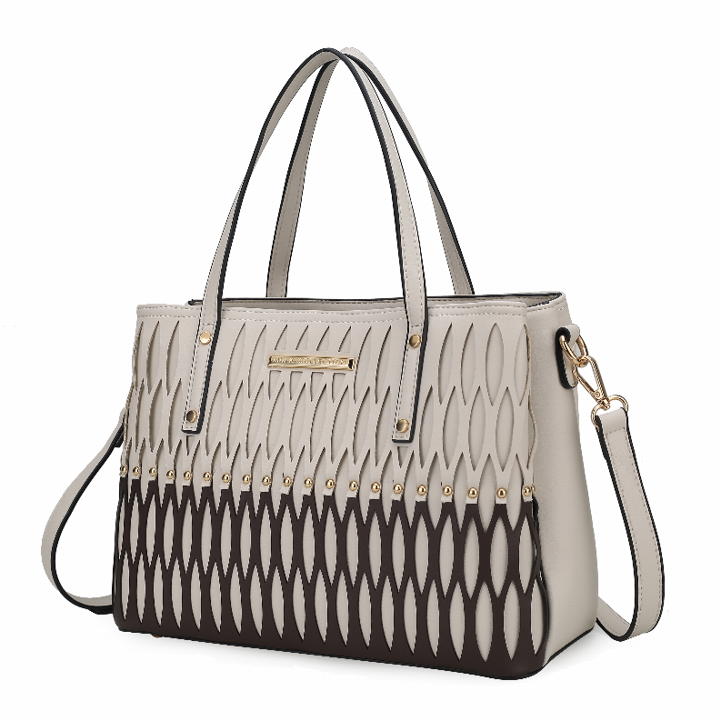 Quinn Triple Compartment Color Block Tote