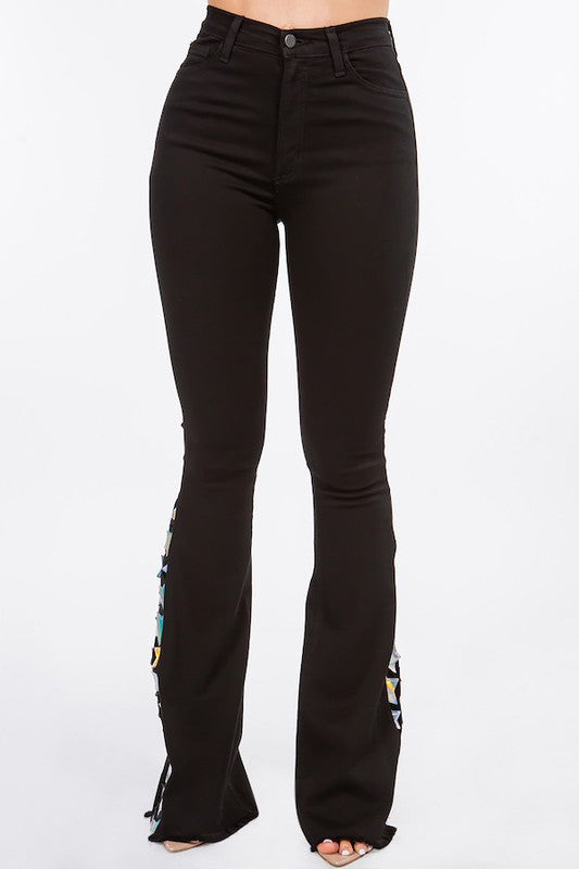 Starstruck Bell Bottom Jean in Black