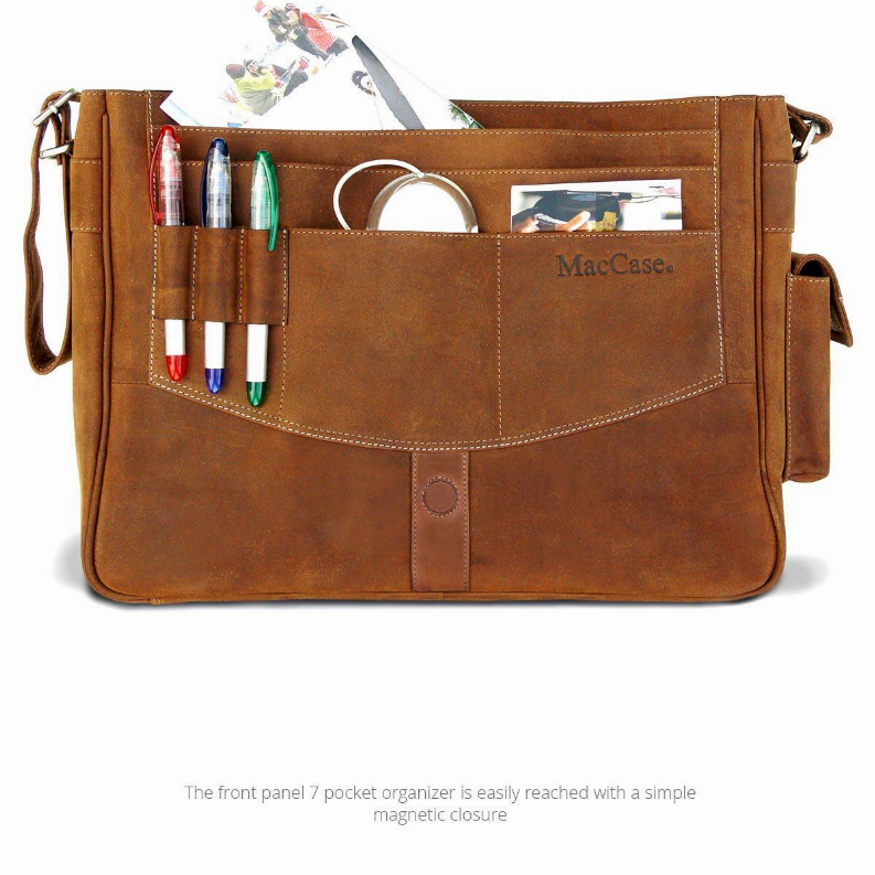 MacCase Premium Leather Messenger Bag
